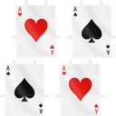 4 Sets Halloween Poker Vests Playing Card Costume Set with Hook and Loop for Trick or Treat Casino Party (Small)