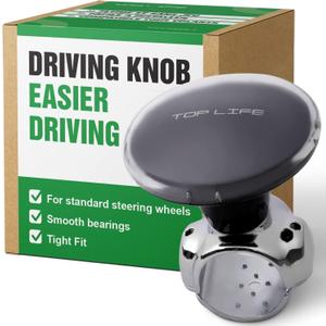 Steering Wheel Knob - Suicide Spinner for Cars, Tractors, Mowers, Boats (Fits 1.1"-1.5" Wheels) - Effortless One-Hand Control, Smooth Bearings - Perfect for Tight Turns & Daily Driving (Classic)