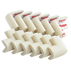 12 Pack Soft Corner Protector Baby Proofing Edge & Corner Guards, Furniture Safety Bumper for Table, Fireplace, Stair, Cabinet, (Beige)