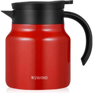 27Oz Thermal Coffee Carafes For Keeping Hot/Cold, Stainless Steel Coffee Carafe, Dustproof Insulated Water Carafe for Party/Home,Red
