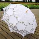 Lace Parasol Umbrella Vintage Wedding Bridal Lace Umbrella for Decoration Photo Tea Party 32 Inch Adult Size