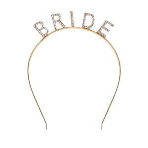 Rhinestone Bride Headband Bride Tiara Bachelorette Party Headband Sparkling Crystal Bridal Crown Headpiece Hair Accessories for Bridal Shower,Bachelorette Party,Wedding