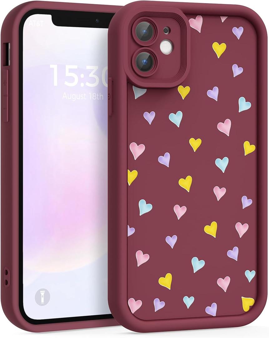 Case for iPhone 12, Silicone Shockproof Cover Women