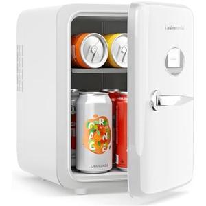 CUTIEWORLD Skincare Fridge - 4L Makeup Fridge for Refrigerating Makeup, Skincare and Food, Mini Fridge for Bedroom, Office and Car, Cooler and Warmer, Beverage Cooler, Pearly white