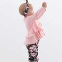 XUANHAO Baby Girl Clothes Infant Toddler Girl Clothes Fall Winter Outfits Long Sleeve Ruffle Tops Girls Pants Sets 3-24M