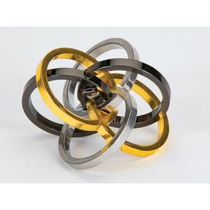 Bits and Pieces Metal Brain Teaser Puzzle - EZ Atom Disentanglement Puzzle, 3D Assembly Puzzles for Adults