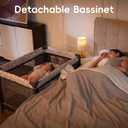 Pamo Babe Pack and Play with Bassinet, Portable Playard for Baby, 39.37 x 27.55 x 27.55 inches