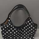 Polka Dot Purse for Women 2025 Large Capacity Tote Handbag Retro Bow Crescent Shoulder Bag Travel Causal Nylon Underarm Purse