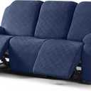 Timeles Recliner Covers Recliner Couch Covers Reclining Couch Covers for 3 Cushion Sofa Slipcovers Stretch Soft Washable (Three-Seater, Charcoal Gray)