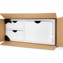 Wisuce Bamboo Desk Organizer - Mini Bamboo Desk Drawer Tabletop Cosmetic Storage Organization for Office or Home White