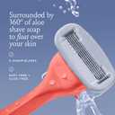 Billie Womens Razor Kit, 1 Handle + 2 Blade Refills + Magnetic Holder, Coral