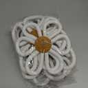 Barydat 6 Pcs Boho Nursery Decor Daisy Flower Woven Macrame Wall Hanging 3 Size Daisy Flower Wall Decor Bohemian Nursery Decorations for Home Dorm Art (White)