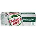 Canada Dry Zero Sugar Ginger Ale Soda, 12 fl oz cans, 12 pack (EXP 08/01/25)
