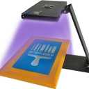 ANGOO LED Exposure Unit for Screen Printing - Foldable Design, 1-999s Adjustable Exposure Time for Screen Printing Plate Making and Cyanotypes (50W)