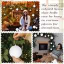 12 Pcs White Christmas Ball Ornaments Boho Decoration Farmhouse Jute Rope Hanging Balls Burlap Burlap Neutral Rustic Ornaments for Xmas Tree Wreath Garland Holiday Fireplace Decoration