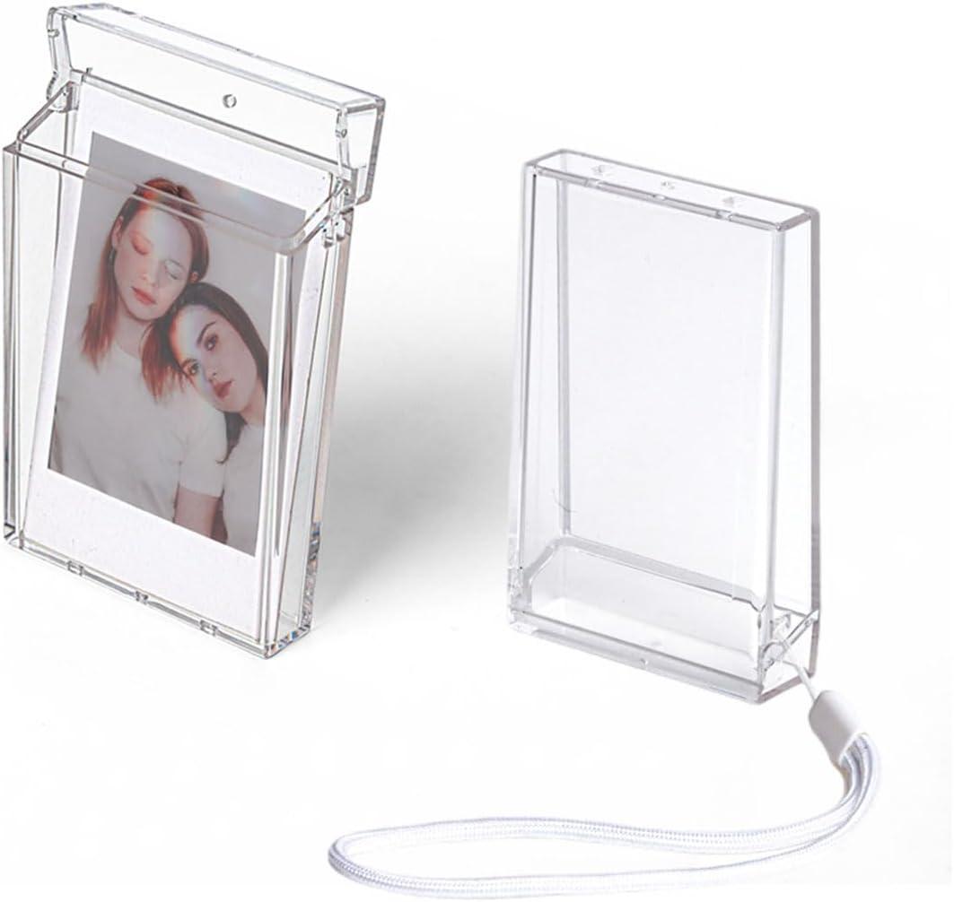 Orga'Neat Picture Holder Storage Case for Fujifilm Instax Mini 12/11/90/40/9/8/7/7+/EVO, Instant Camera Film Accessories 3 inch Photo Pouch, Travel Photo Holder Protective Case w/Wrist Lanyard -2 Set