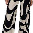 SweatyRocks Women's Wide Leg Pants High Waisted Palazzo Pants Casual Loose Trousers (Beige, L)