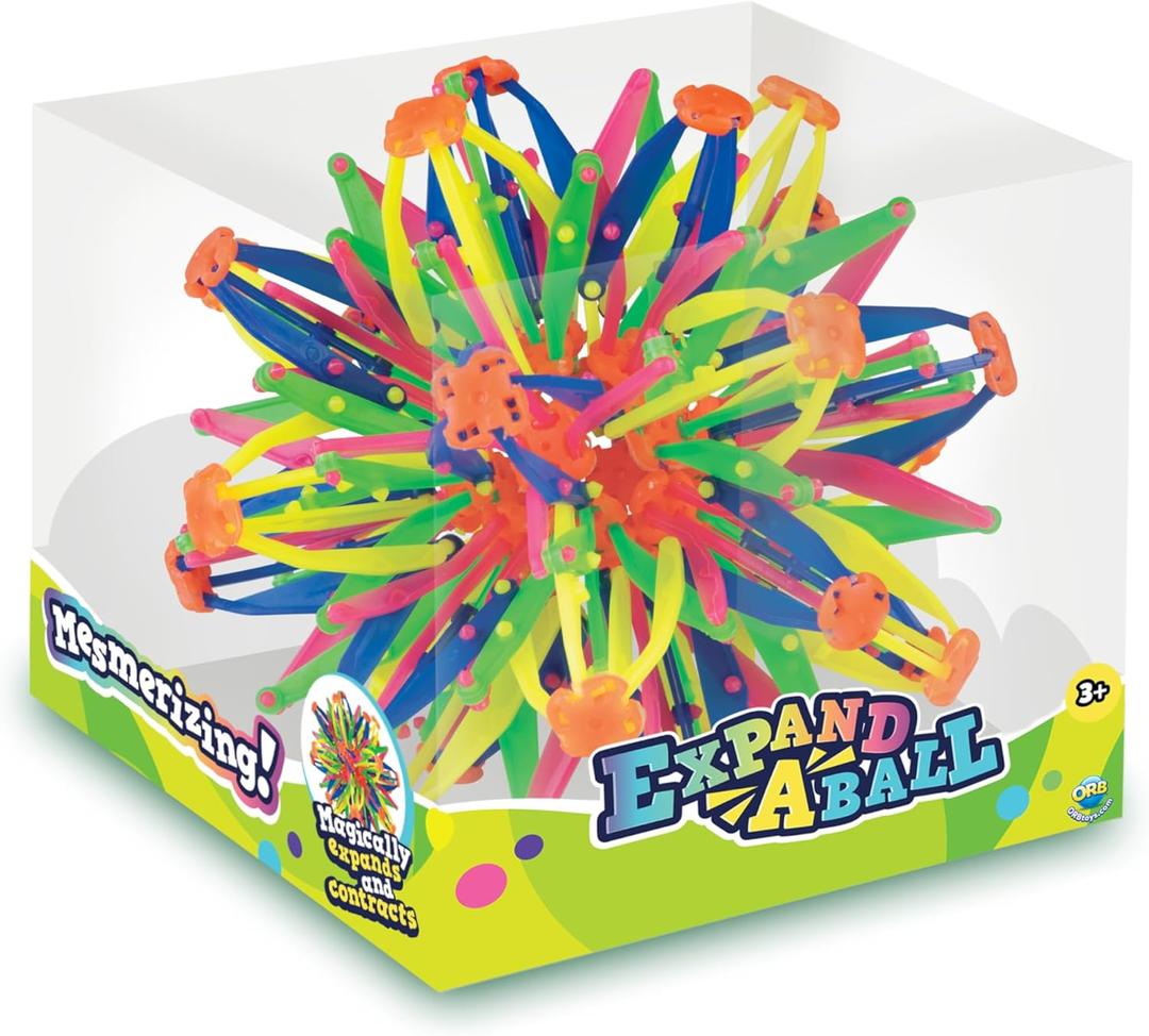 ORB Curiosities Jumbo Expand-A-Ball - More Than Doubles in Size from 6" to 14"- Expandable Sensory & Fidget Sphere and Breathing Ball Toy - Great for Breathing Exercises and Play for Kids and Adults