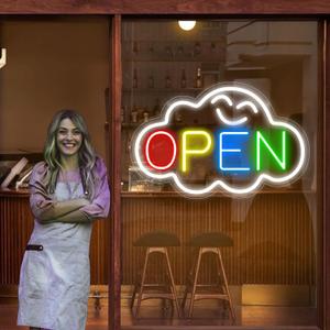 Open Signs for Business Ultra Bright LED Neon Open Signs 16 Inch Plug In Electric Light Up Open Sign with ON/OFF Switch for Business Storefront Window Glass Door Shop Store Florists Bar Salon Cafes Restaurant Pubs
