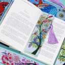 choyaxo 6 Pack Diamond and Painting Bookmark DIY Leather Tassel Bookmark for Adult Beginners Christmas New Year Graduation Birthday Gift 8.3x2.4 Inch