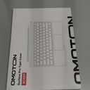 OMOTON Wireless Keyboard for Microsoft Surface Pro 7/7+/6/5/4/3 12.3 inch ONLY, Bluetooth Connection, Ultra-Slim Keyboard Type Cover with Touchpad, 7 Colors Backlit and Rechargeable, Grey