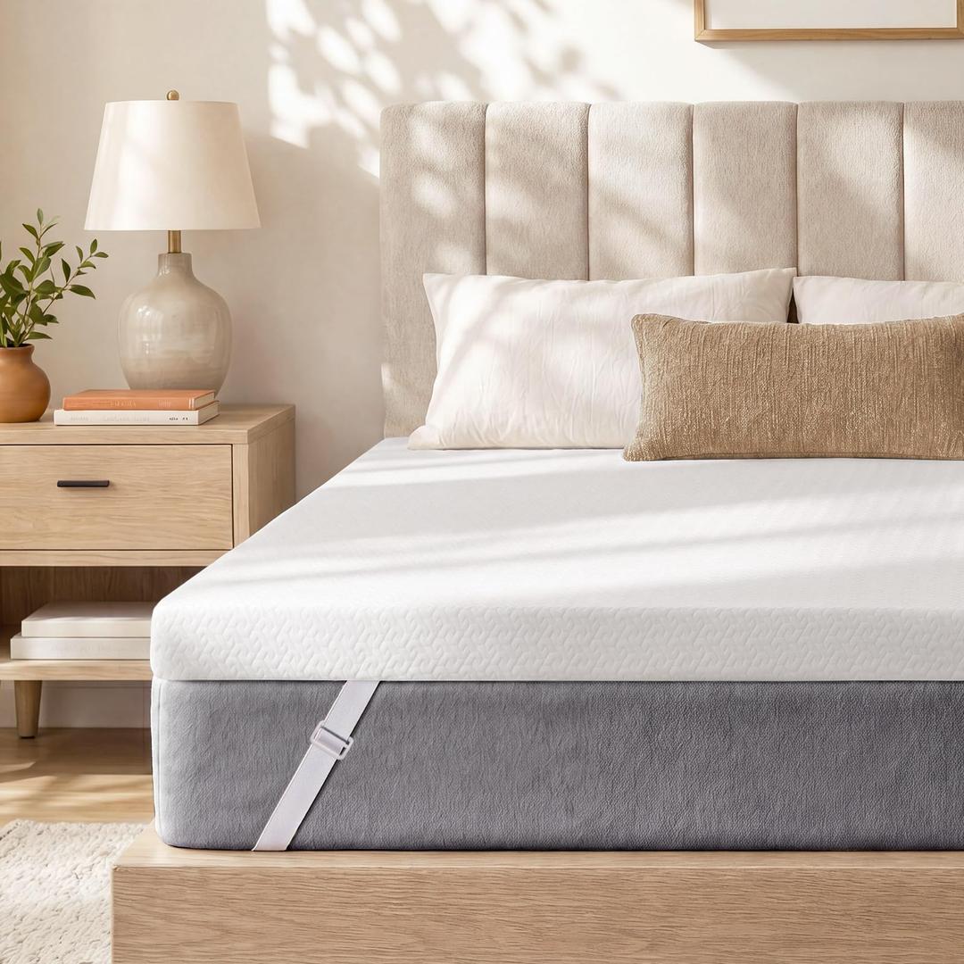 Czpalo 4 Inch Queen Size Cooling Gel Memory Foam Mattress Topper