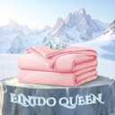 ELNIDO QUEEN Cooling Comforter for Hot Sleepers, Summer Cooling Blanket King Size for Night Sweats, Q-Max 0.45 Breathable All-Season Lightweight Blanket, (106x90 inchPink