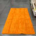 Ophanie Orange Rugs for Living Room Bedroom, 5x8 Fluffy Fuzzy Furry Carpet, Plush Soft Shaggy Bedside Indoor Floor Area Rug for Kids Nursery Home Decor with Over 999 pcs Non-Slip Backing Pattern