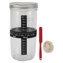 Sourdough Jar Baking Companion, Fermentation Box Sourdough Care, Sourdough Starter Jar with Days of the Week Marked Rubber Band, Sourdough Attractive and Efficient