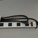 12 Outlets Metal Power Strip,Mountable Heavy Duty Power Strip with 6FT Long Extension Cord with Circuit Breaker,15A 125V 1875W, ETL Listed