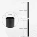 Modern 84" Black Cast Outdoor Light Post 3" Diameter Direct Burial Pole for House, Porch, Patio, Deck, Garage, Yard, Garden, and Driveway1Pack