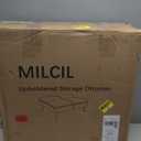 Square Ottoman with Storage, Large Oversized Ottoman Coffee Table, Double Flipping Lid & Mid-Century Modern & Faux Leather Style, Loads 660 lb, for Living Room, Bedroom, Entryway, Cognac Brown