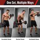 TITANLIFT Adjustable Dumbbell Set 25LBS, Dumbbells Set of 2,Free Weight Set with Connector,Used as Barbell, Kettlebells, Push up Stand, Weight Plate, Fitness Exercises for Home Gym Suitable Men/Women