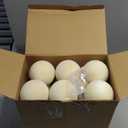 Liliful 24 Pcs Large Christmas Velvet Beads Garland for DIY Craft Flocking Ball Christmas Tree Ornament Hanging Beads for Xmas Tree Fireplace Decoration Holiday Supplies(White)