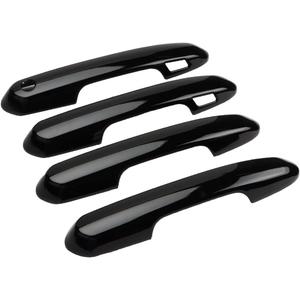 Exterior Door Handle Cover Compatible for 2019-2022 2023 2024 2025 Toyota Rav4 Accessories for Highlander 2024 2023 2022-2020 Handle Protectors with 4 Holes fo Auto Sensors (Glossy Black)