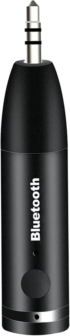 Bluetooth Aux Adapter, Wireless Bluetooth Car Adapter, Mini Portable 3.5mm Aux Receiver for Car, Headphones, Home Stereo Music System (Black)