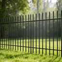 Thealyn Metal Decorative Garden Fence 42" H x 30" W (5 Panels, Total Length 12.5 feet), Metal Border Folding Fence, Landscape Fencing Dog Fence Pet Fence for Flower Bed, Yard, Animal Barrier