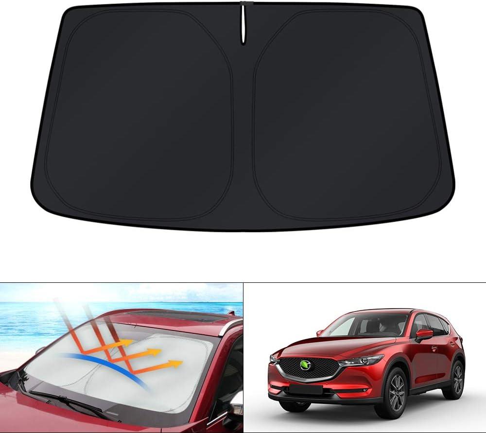 KUST Windshield Sun Shade for Mazda CX-5 2017-2024 2025 2026 CX5 Accessories Window Shade Sun Visor Protector Blocks UV Rays Keep Car Cooler