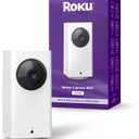 Roku Indoor Camera 360 for Home Security - Security Camera with 1080p HD Color Night Vision, Works with Alexa & Google, Motion Detection & Tracking - Pan & Tilt - 90-Day Subscription Included