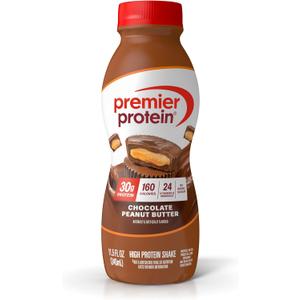 Premier Protein Shake, Chocolate Peanut Butter, 30g Protein, No Added Sugar, 24 Vitamins & Minerals to Support Immune Health, 11.5 fl oz, 1 Pack