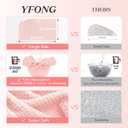 YFONG Large Hair Towel Wrap for Women, Super Absorbent Microfiber Hair Towel for Curly Hair, Fast Drying Hair Turbans with Elastic,Hair Drying Towel Wrap for Hair Care 26.3" X 40" (Pink)