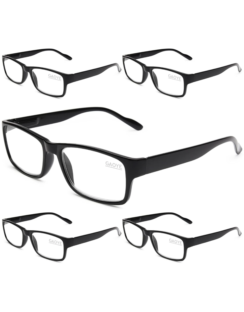 Gaoye Professional Reading Glasses for All Day - Computer Readers with Blue Light Protection - Value Pack