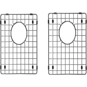 Starstar 50/50 Double Bowl Kitchen Sink Matte Black 304 Stainless Steel Bottom Two Grids (15 x 13)