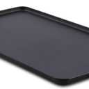 All-Clad Enameled Cast Iron Plancha Grill 11" x 19" Flat Top Griddle Pan, Oven & Broiler Safe to 650F, Heavy-Duty Nonstick Cookware for Stovetop & Grill, Black