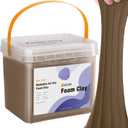 SELEAD Foam Clay Coffee 500g - Moldable Air Dry Ultra-Light Modeling Clays for Adult Cosplay, Sculpting, Arts & Crafts - with 80g Colored Clay