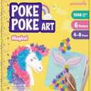 jackinthebox Poke Poke Art  Magical Theme, Mess-Free Fabric Art and Craft, Flower Pressing Kits, Gift for Kids, Girl Gifts, DIY Activity Boy Gift, Easter Gift for Girls and Boys Ages 4 5 6 7 8