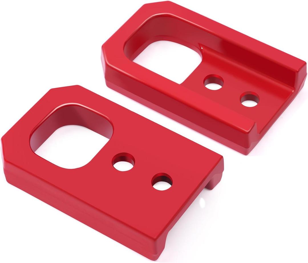 Front Tow Hooks Compatible with Toyota Tacoma 2024-2026 4Runner 2025-2026, Red Left and Right