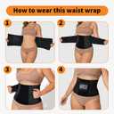AMZBOSS Waist Trainer for Women Postpartum Belly Band Tummy Control Shapewear Faja Body Shaper Waist Cincher Triple Wrap (Black)