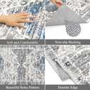 Ileading Washable Hallway Runner Rugs, 2x8 Non Slip Runners Area Rug for Entryway Kitchen Bathroom Bedroom Laundry Living Room, Long Narrow Low-Pile Floor Carpet Boho Vintage Throw Mat for Kids Room