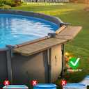 POOLHACKER Poolside Bar Extended for Above-Ground Round Pools, Original Swim-Up Bar Table, Foldable Patio Poolside Table, Weather-Resistant Stable Tabletop, Easy Maintenance, Brown